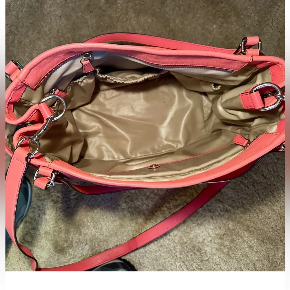 Coach Legacy Large‎ Coral Leather Crossbody for Work, Travel or Baby Bag 26353